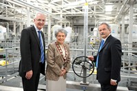 Regional Development Minister Danny Kennedy, Alderman Mary Hamilton, and Trevor Haslett Chief Executive of NI Water take a tour of the recently completed upgrade at Carmoney Water Treatment Works | NI Water News